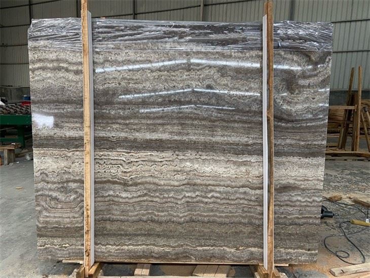 אריחי טרוורטין אפור כסף פרסי אפור כהה